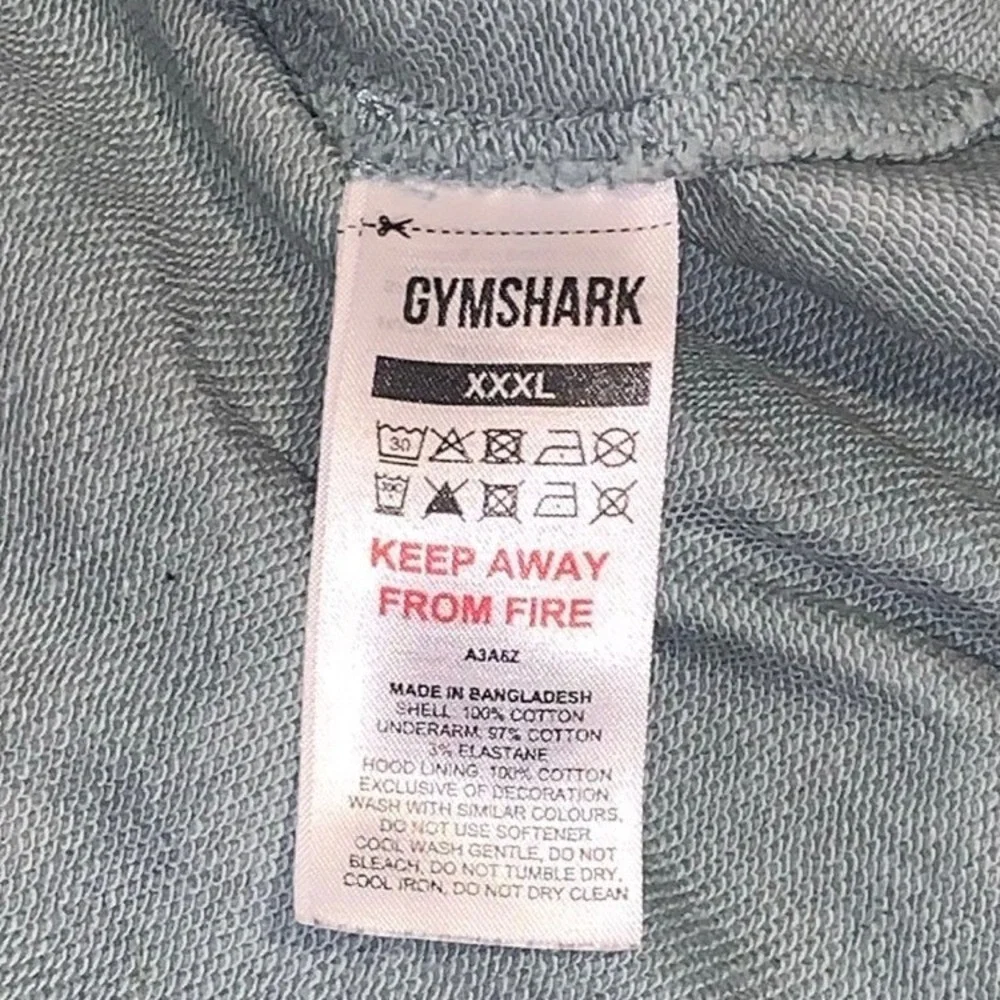 Gymshark Hoodie Mens XXXL Blue Oversized Pullover Athleisure Streetwear‎